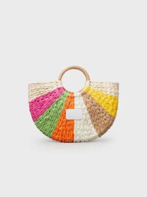 Straw Rainbow Handbag